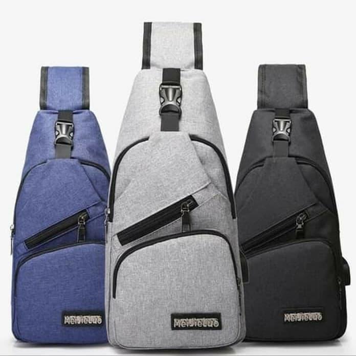 tas selempang usb charger