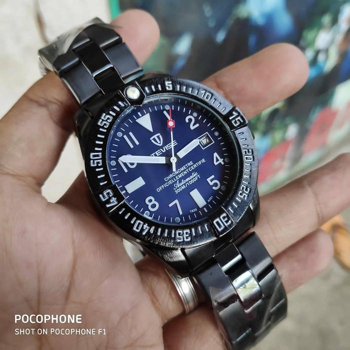 Jam Tangan Tevise Automatic Blue Dial New