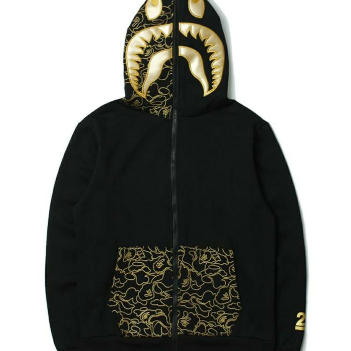 Bape shark gold black Hoodie
