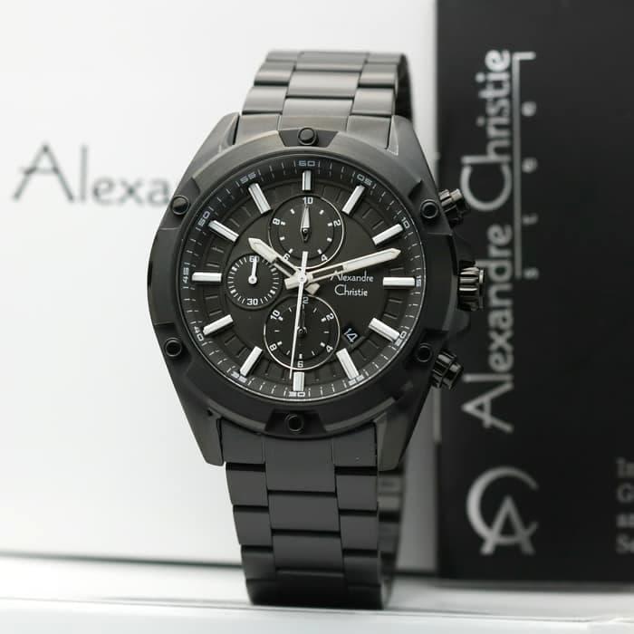 Jam Tangan Pria Alexandre Christie AC 6524 Original - Full Black