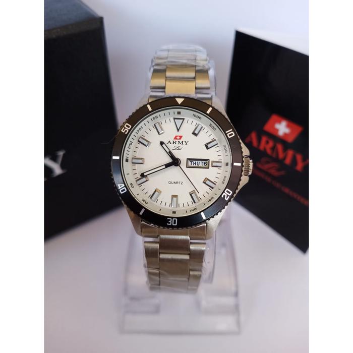JAM TANGAN ARMY LTD HC-7729 WANITA SILVER WHITE ORIGINAL