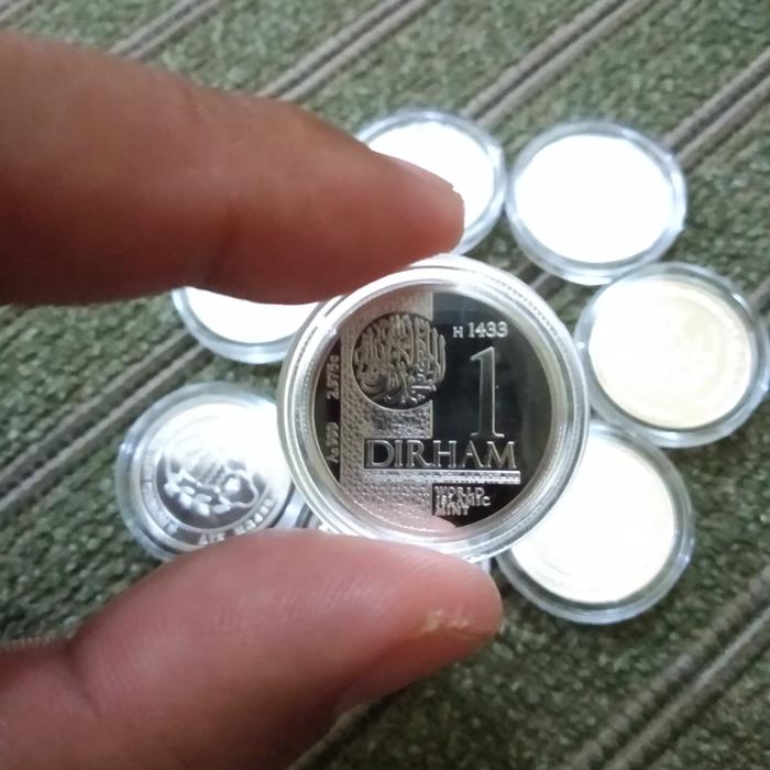 Koin 1 Dirham Rare Perak Murni Wakala bukan sala nadir antam (langka)