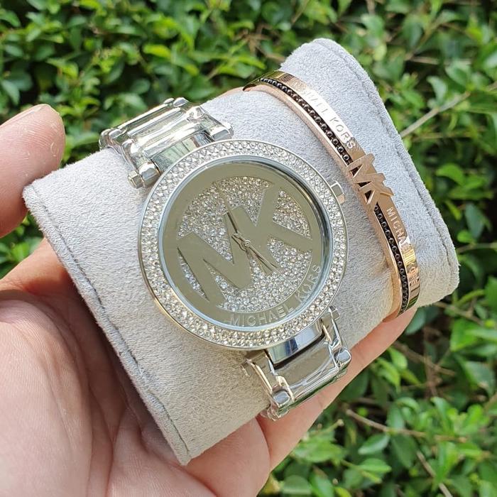 Jam Wanita Michaell---Kors Type MK 5925 Fullset Plus Gelang Original