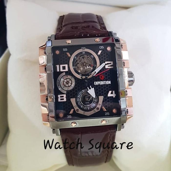Jam Tangan Wanita Original Expedition E6757 Black Rosegold