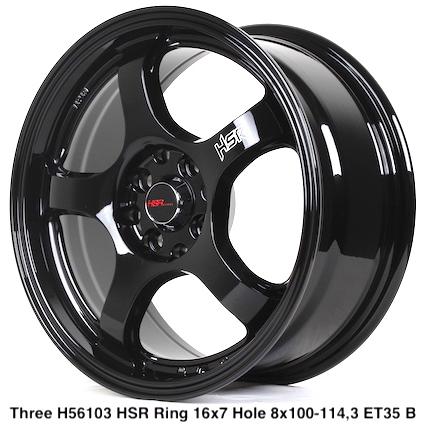 Pelek racing ring16 lebar7 lubang 8 THREE HSR