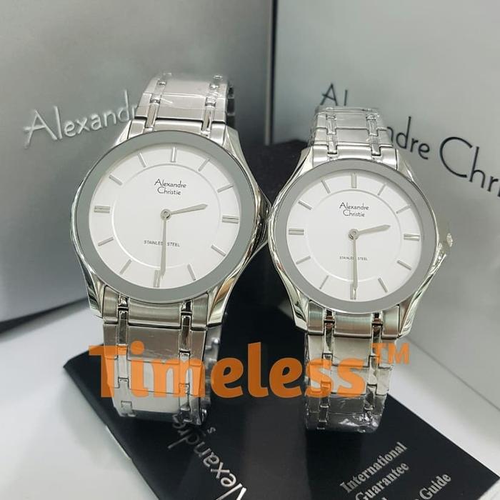 jam tangan couple alexandre christie ac 8605 MH Silver