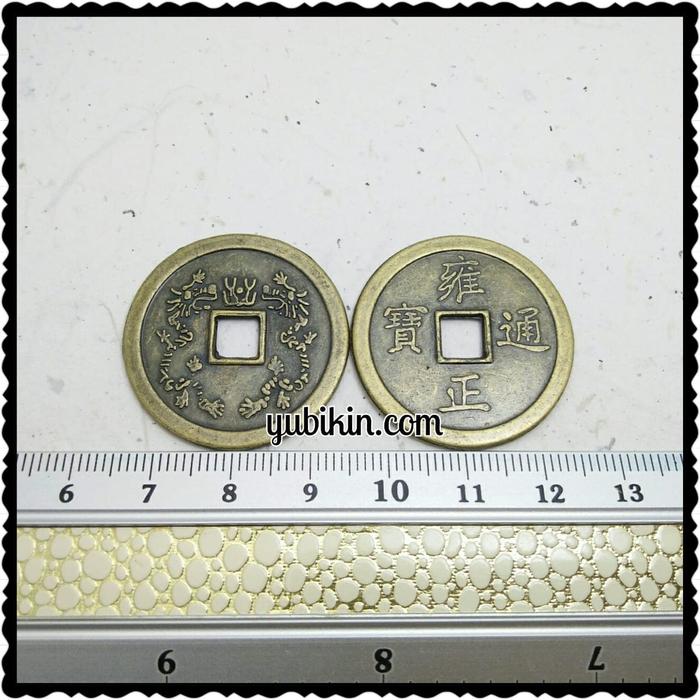 10-100 PCS Koin China Berlubang Diameter 3cm Warna Emas Bakar (ATG) Bahan Besi. Uang Gobang Imitasi
