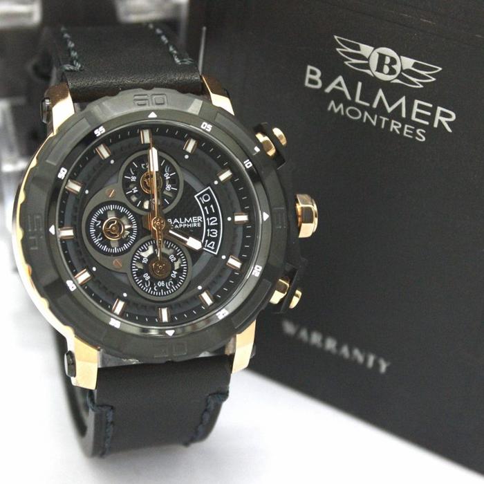 Balmer B.7983M D46 Jam Tangan Pria Chronograph Original Sapphire Glass