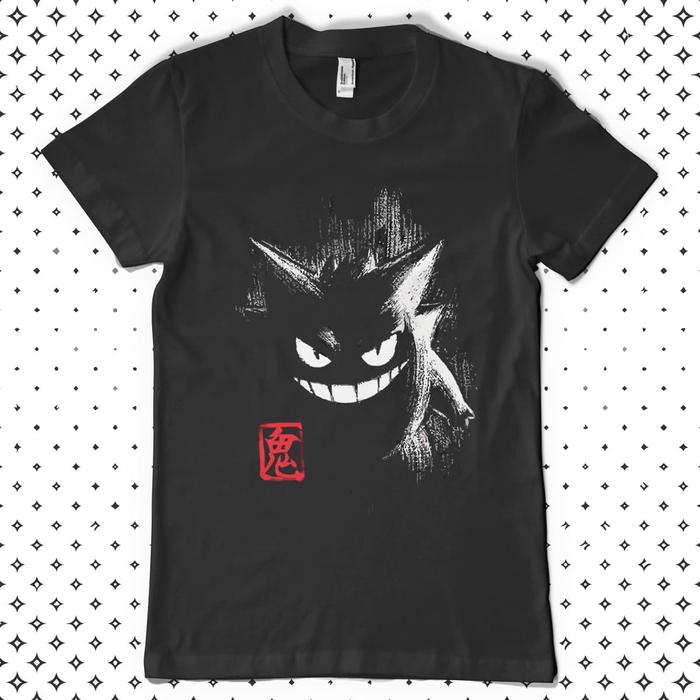 Kaos Kartun Cotton Combad Original Pokemon - Gengar