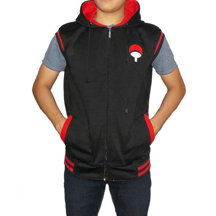 Jaket Uchiha Clan Hitam - Rompi Uchiha Clan - Jaket Naruto Uchiha