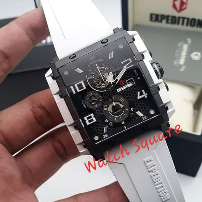 Limited! Jam Tangan Pria Original Expedition E6757 White Black