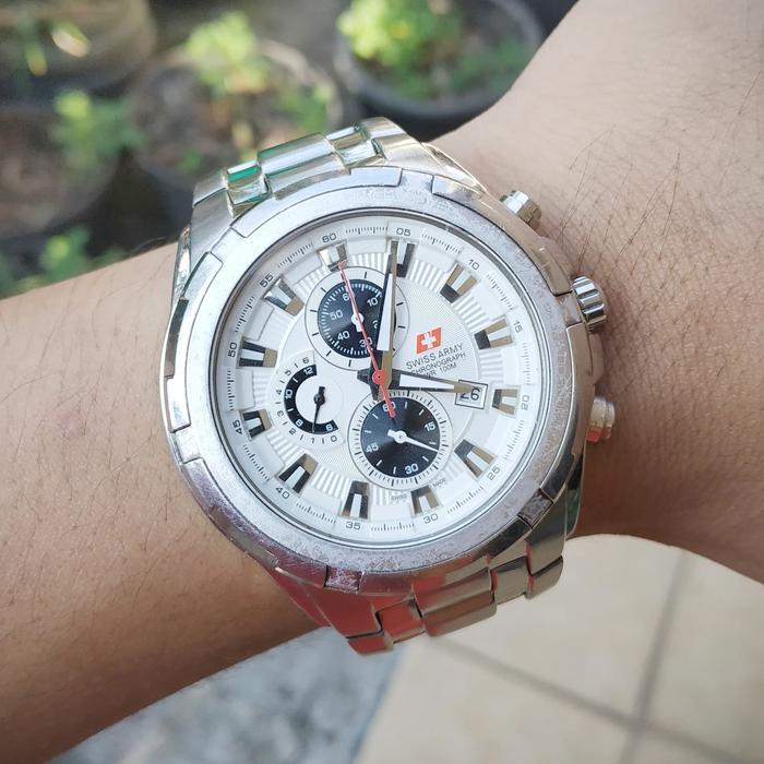 Jam Tangan Pria Swiss Army Chronograph Replika KW Super