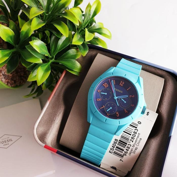 Jam Wanita Fossil Rubber ES 4068 Original 3.7cm
