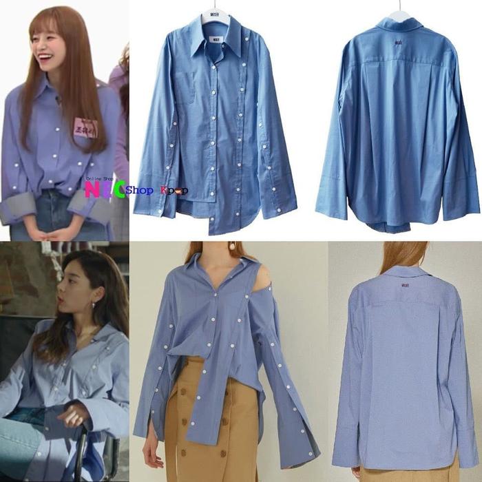 Yuri Izone - Asymmetry shirts Blue