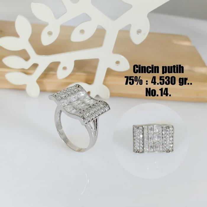 Cincin Emas / Mas Putih 75% Berat 4.530 Gram No.14..