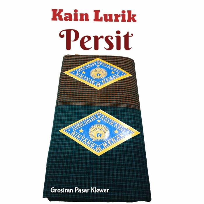 Kain Tenun Lurik Persit/ Kain Lurik Persit Hijau Merak