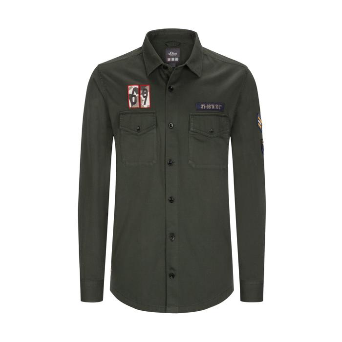 Kemeja Lengan Panjang Big Size - s.Oliver Casual shirt front pocket