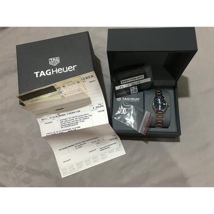 Tag Heuer Carrera Automatic Lady/ Women/ Cewe Blue Dial/ Biru Original