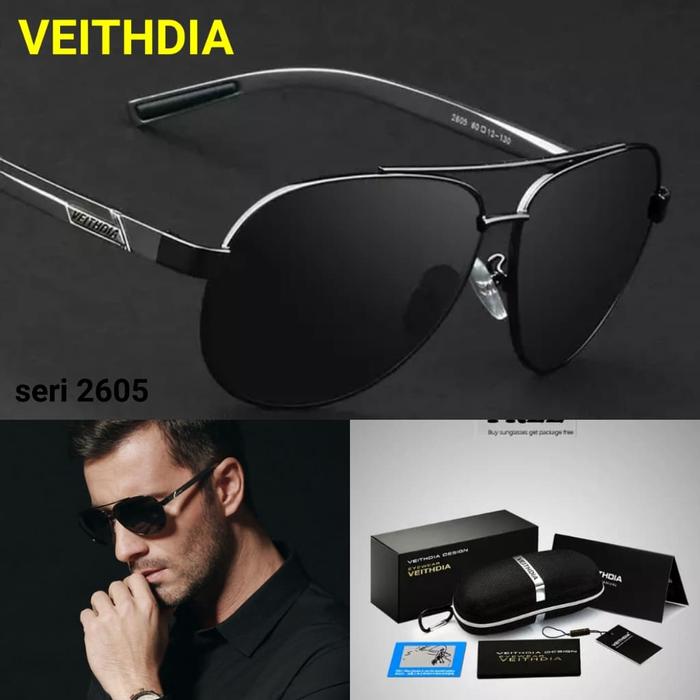 Kacamata Aviator Sunglasses Original Veithdia seri 2605