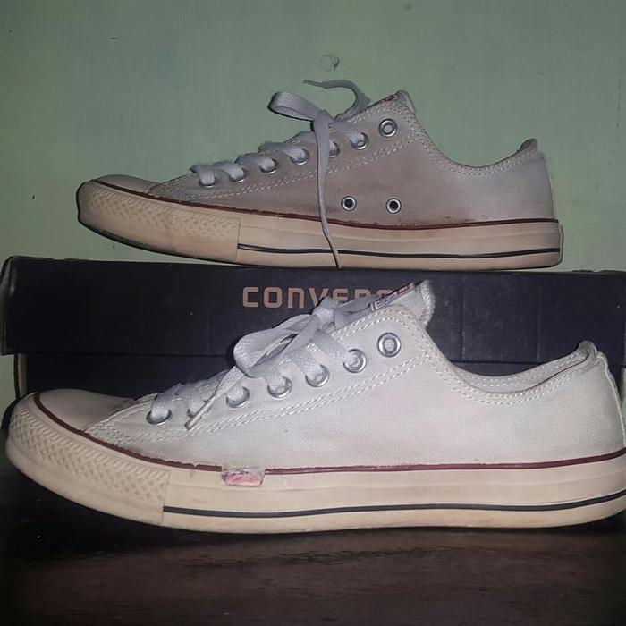 Converse CT Classic Low White Ori 2nd Bekas Second + Koku Real Leather Monkey Boots