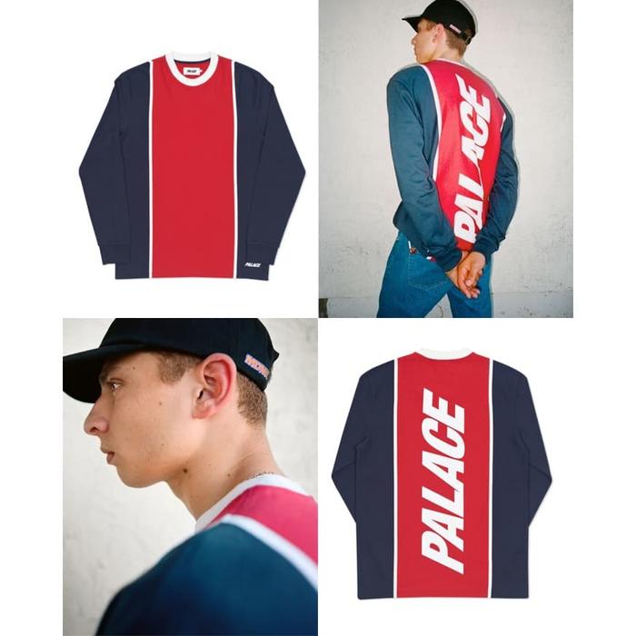 PALACE Skateboards Fast Stripe 280 Crewneck Crew Sweater Supreme FOG