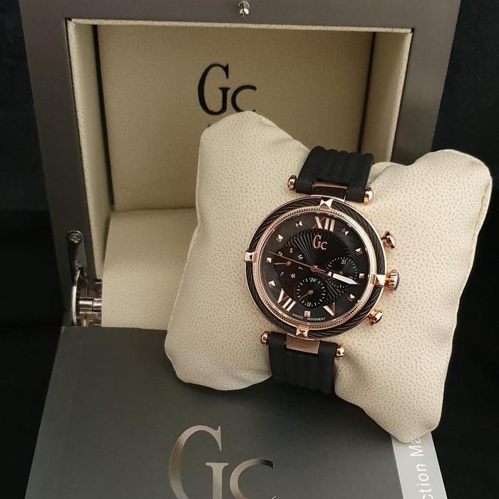 Jam Wanita Guess Collection GC Y16004L1 Rubber Ori BM Fullset 3.7cm