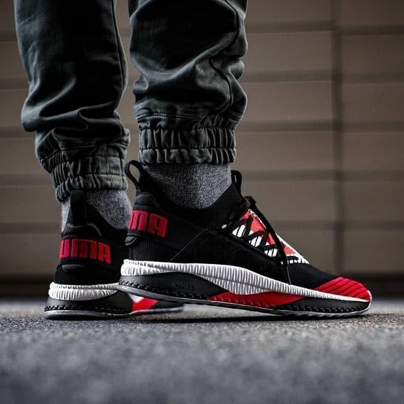 Puma Tsugi Jun Cubism Black white Flame Scarlet ORIGINAL