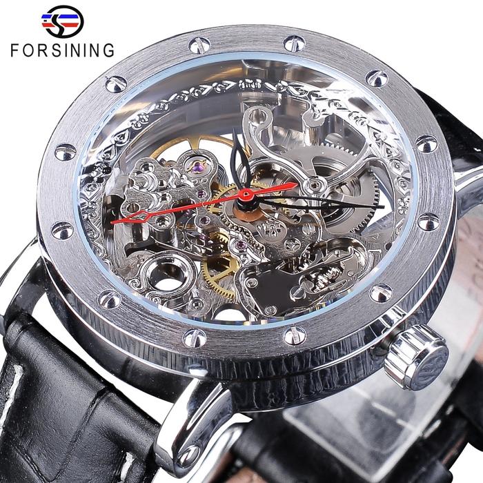 FORSINING Jam Tangan Pria Model Transparan