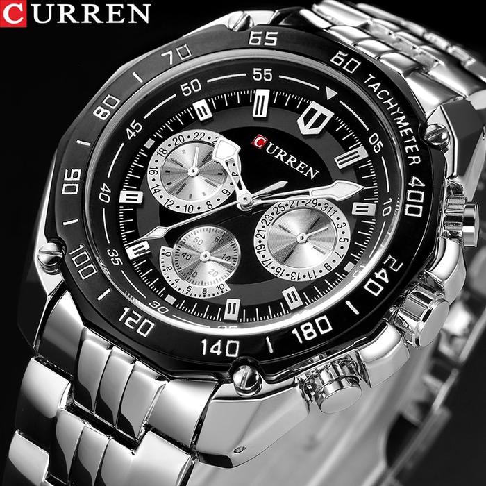 CURREN 8077 Jam Tangan Pria Watch Fashion Waterproof 30M Original