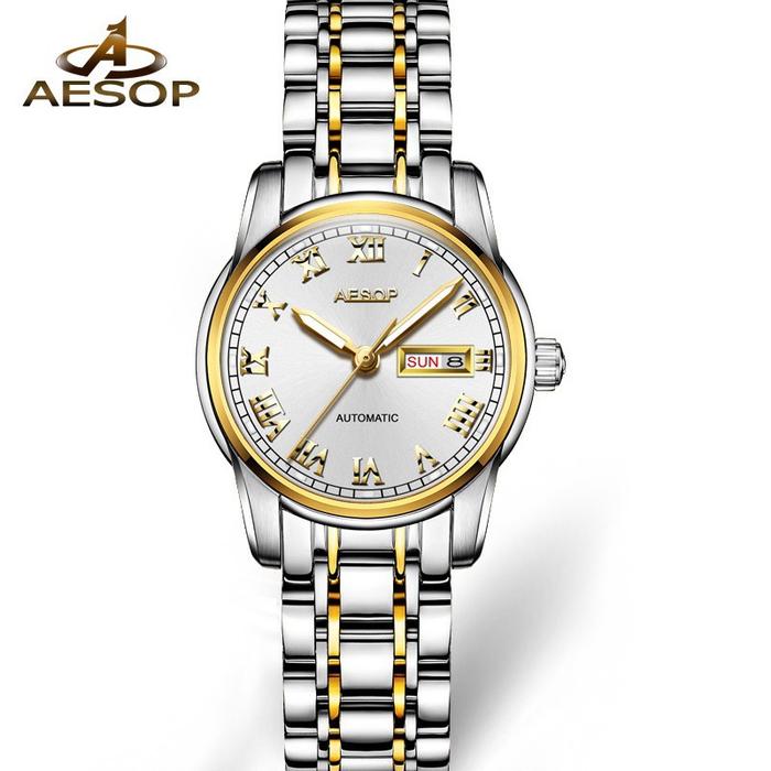 AESOP Aksesoris Jam Business Mechanical Female Wrist watch Stainless