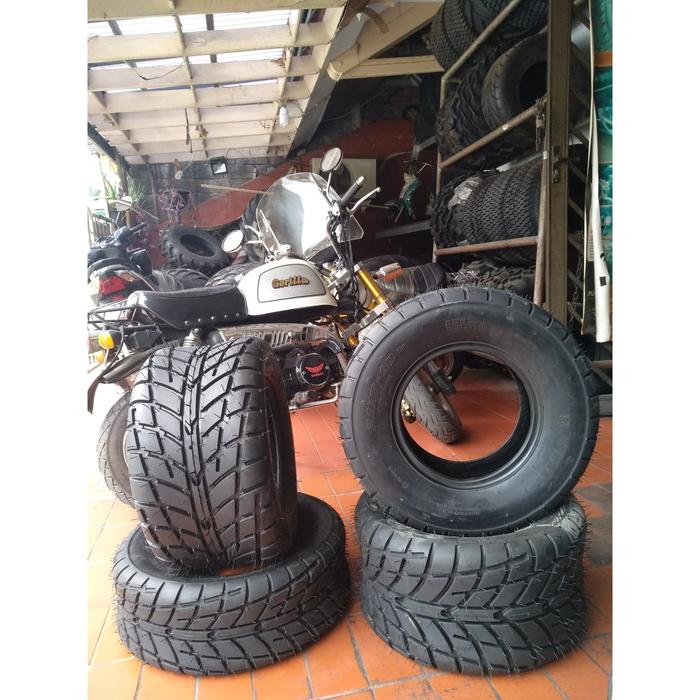 Ban LUAR ATV TAPAK ASPAL Ring 10 1 Set depan belakang (2bh  21x7-10+2bh 20x10-10) merk JunKai