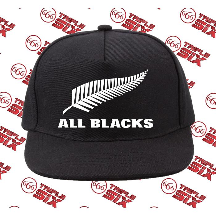 Topi Snapback Cotton All Black New Zealand Rugby Sport Keren