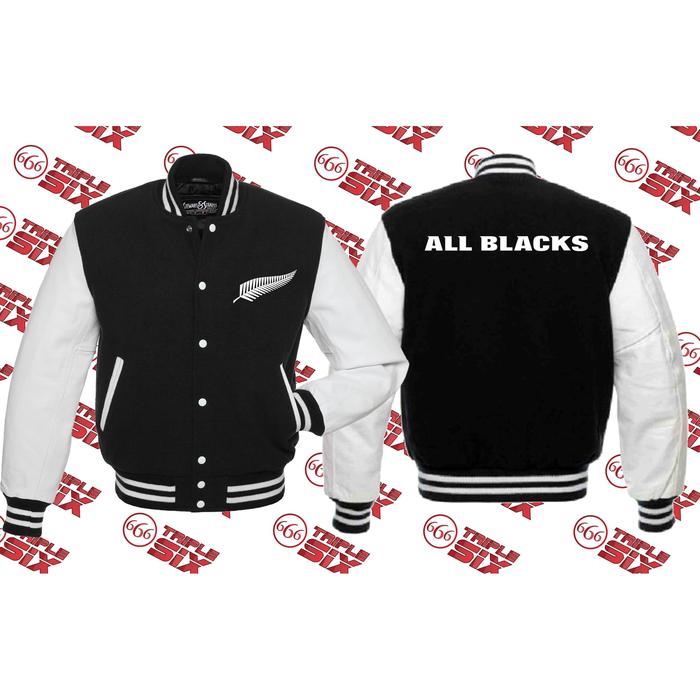 Jaket Varsity All Black New Zealand Rugby Sport Keren