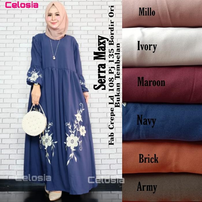 SERRA MAXY LONGDRESS GAMIS TERUSAN WANITA