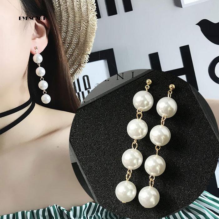 Anting Giwang Panjang dengan Mutiara Imitasi ANT02