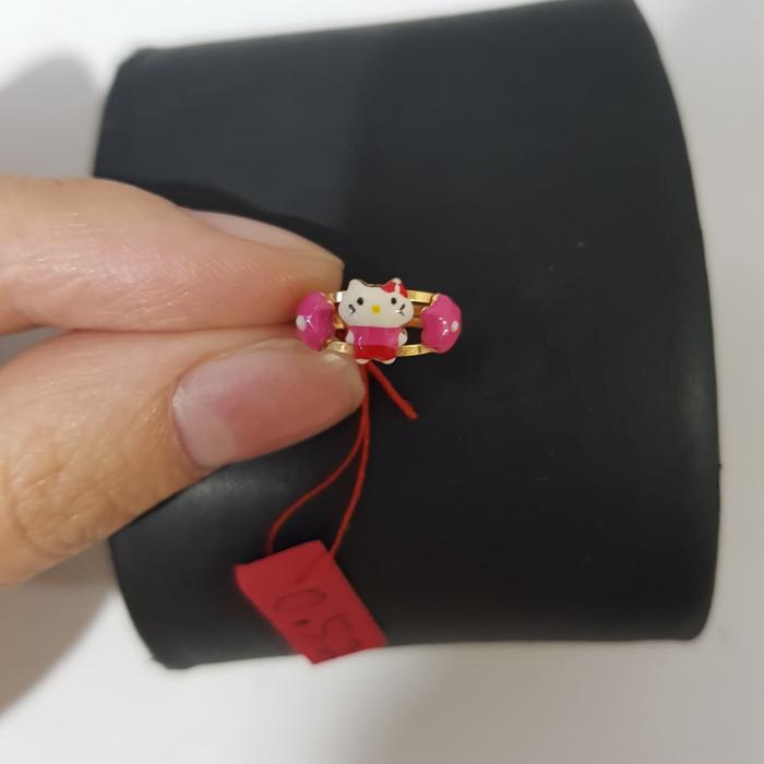 Cincin Emas asli polos cristal untuk pernikahan