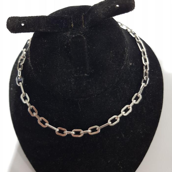 Kalung Emas putih asli model oval permata