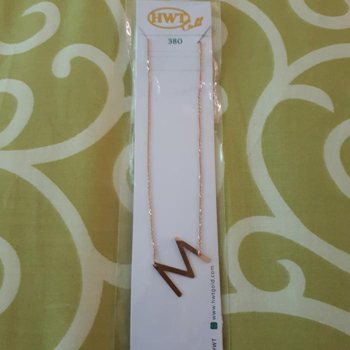 Kalung milea huruf M kadar 375