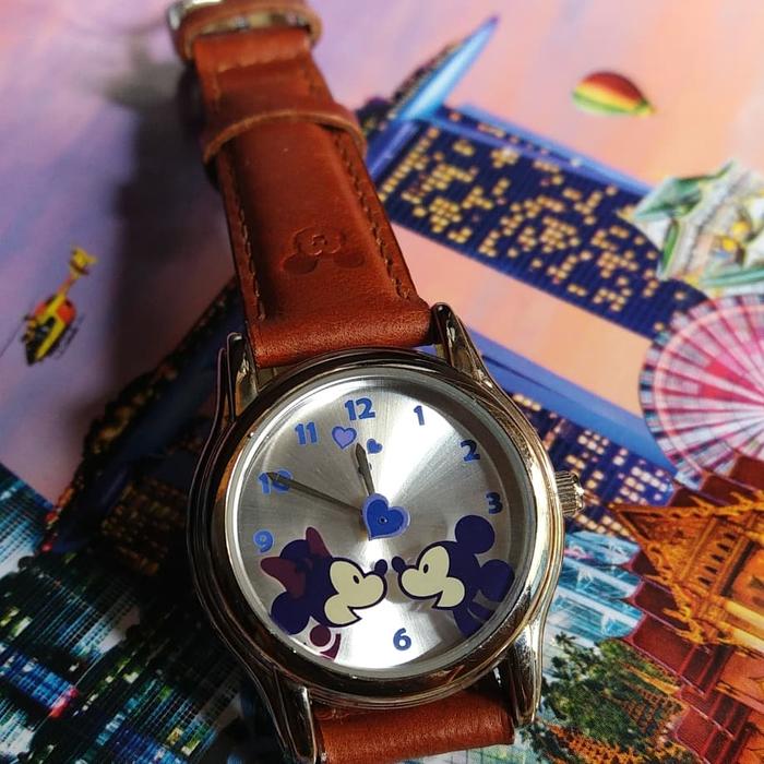Vintage Mickey & Minnie Mouse Watch Walt Disney Productions