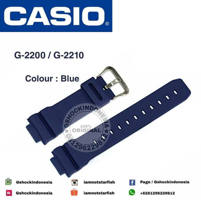 Tali Jam Gshock G-2200 / G-2210 Band G2200 G2210 band strap Blue