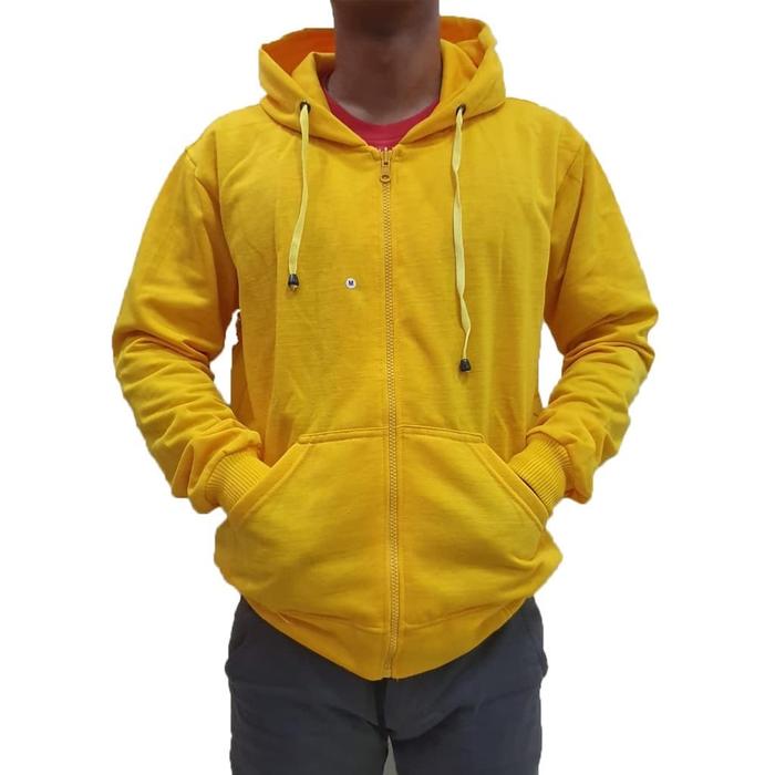 Jaket Sweater Hoodie Zipper KUNING BABY Pria Wanita Bahan Fleece PE GRAMASI 240++ Size Lokal Kualita