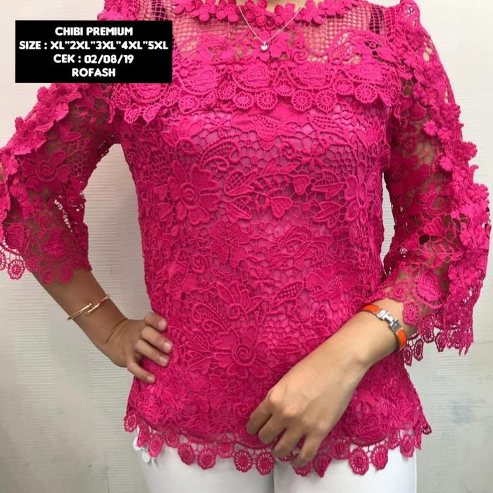 blouse chibi full brokat hoky import