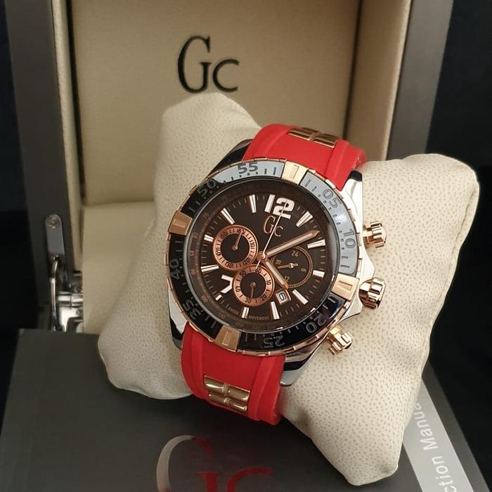 Jam Pria Guess Collection GC Y02009G7 Rubber Ori BM Fullset 4.6cm