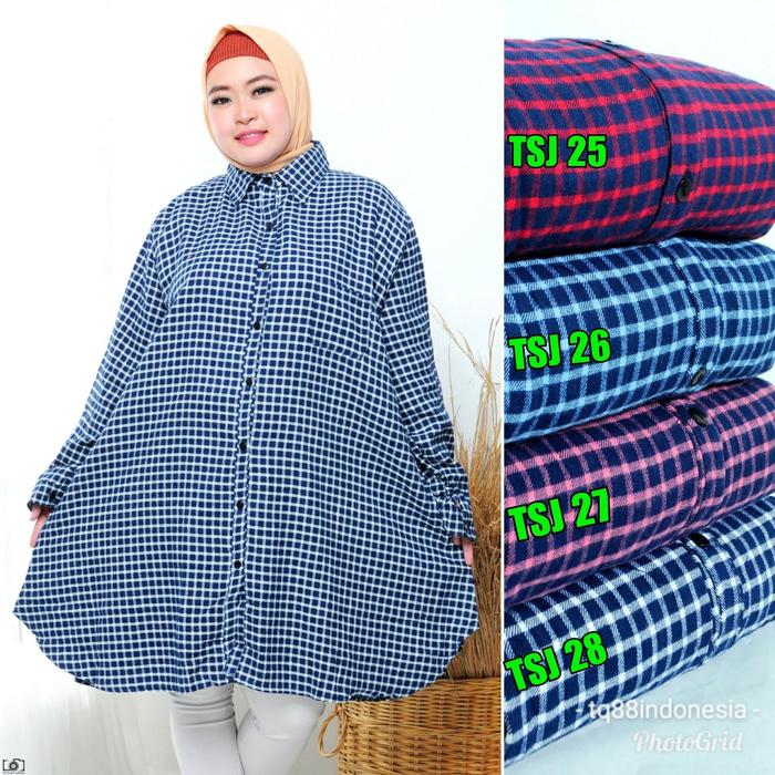 tunik flanel jumbo/tunik flanel/tunik jumbo/tunik/tunik jumbo terbaru