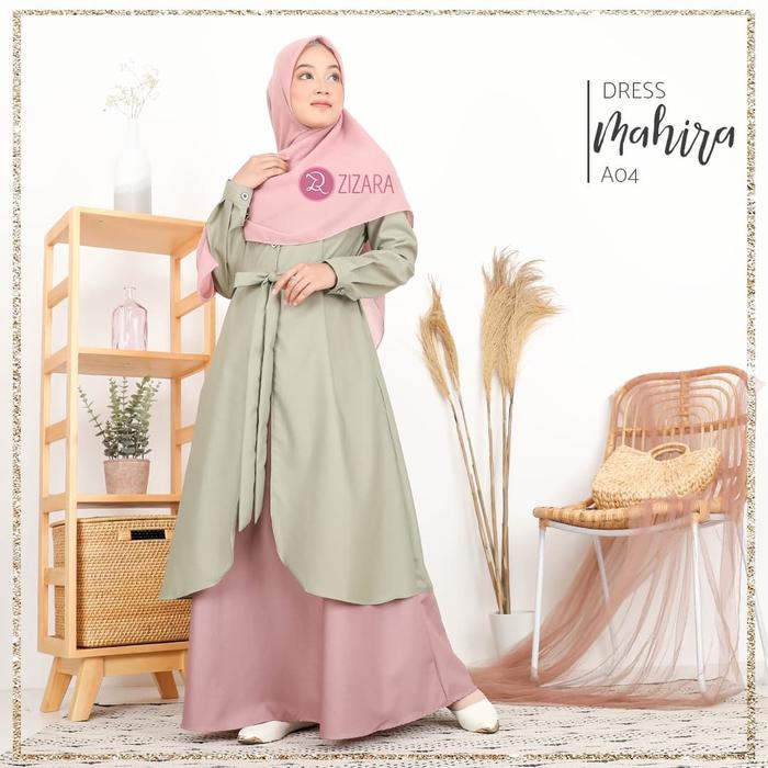 ZIZARA MAHIRA DRESS A04 size L GAMIS ONLY bahan toyobo