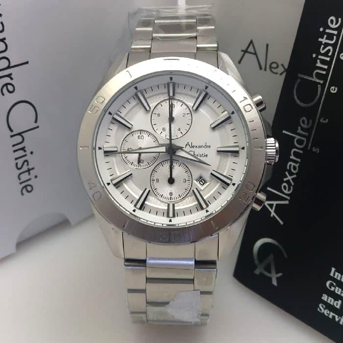 Jam Tangan Pria Alexandre Christie AC 6525 Original - Silver