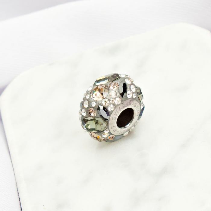 Perhiasan Liontin Kalung Charm Swarovski - Pave Noir by AR Hestia