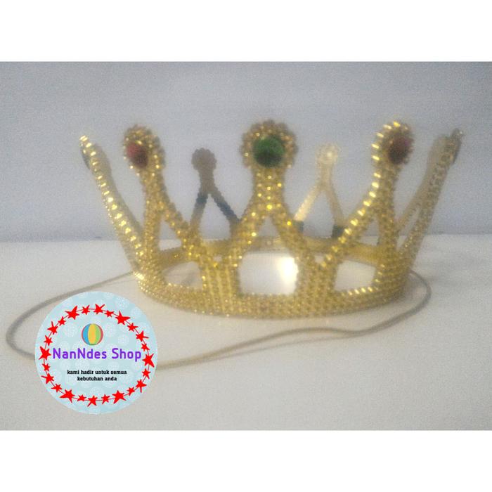 Mahkota Emas Raja & Ratu - Gold Crown-Mahkota Pesta -Mahkota Ultah