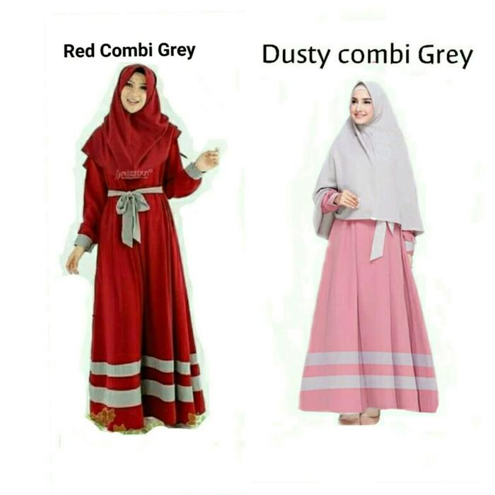Lasma Syari set Khimar Custom max LD 105cm