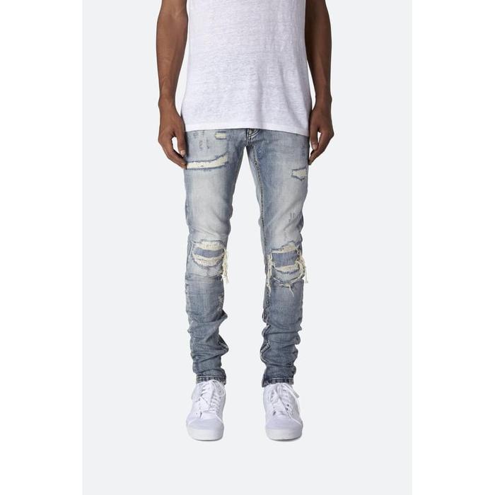MNML M1 REPAIRED DENIM RIPPED JEANS CELANA ORIFINAL FEAR OF GOD